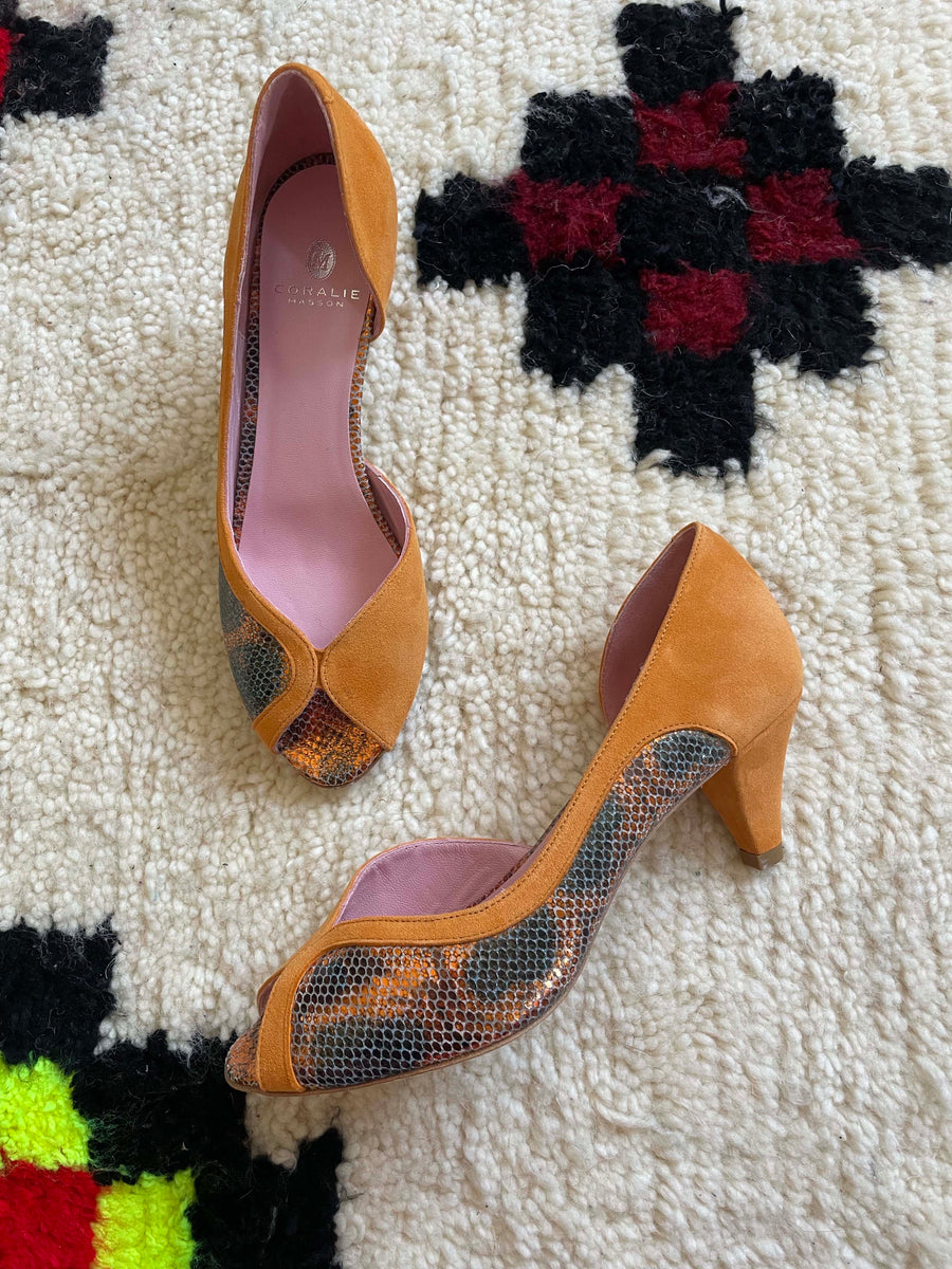 Escarpin python petit talon shop