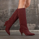 Bottes Billie en cuir burgundy