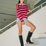 Bottes Billie en croute de cuir noir