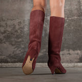 Bottes Billie en cuir burgundy