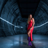 Bottes Billie en cuir violet