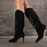 Bottes Kate en cuir noir