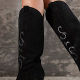 Bottes Kate en cuir noir