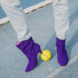 Bottes City cuir violet intense