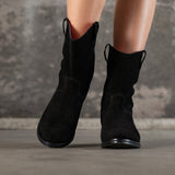 Bottes Lucky en cuir noir