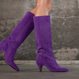 Bottes Billie en cuir violet