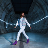 Bottines Beth cuir violet