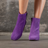 Bottines Beth cuir violet