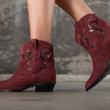Bottines santiag Dallas bordeaux
