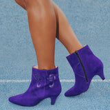 Bottines Darla cuir violet