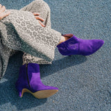 Bottines Darla cuir violet
