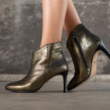 Bottines Emily en cuir mordoré
