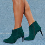 Bottines Emily cuir vert