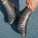 Bottines Ivy zebré mordoré