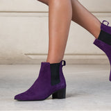Bottines Maggy en cuir violet