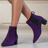 Bottines Maggy en cuir violet
