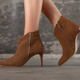 Bottines Wakan en cuir cognac et or