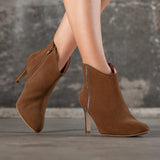 Bottines Wakan en cuir cognac et or