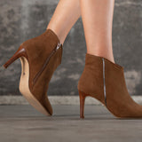 Bottines Wakan en cuir cognac et or
