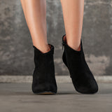Bottines Wakan cuir noir et or