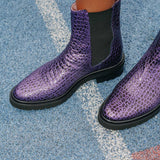 Chelsea boots Garance cuir violet