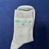 Chaussettes à paillettes "Bisous Calin"