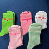 Chaussettes à paillettes "Bisous Calin"