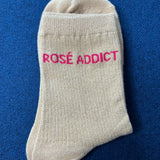Chaussettes à paillettes "Rosé Addict"