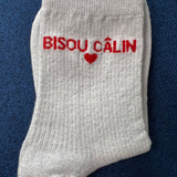 Chaussettes à paillettes "Bisous Calin"