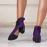 Bottines Maggy en cuir violet