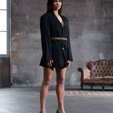 Escarpins Salem vert et doré