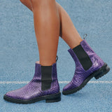 Chelsea boots Garance cuir violet