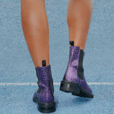 Chelsea boots Garance cuir violet