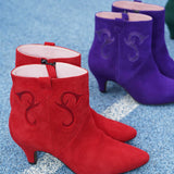 Bottines Darla cuir violet