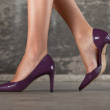 Escarpins Hortense en cuir vernis violet