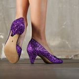 Escarpins Vanessa glitter violet