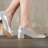 Babies Lucia en cuir silver