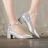 Babies Lucia en cuir silver