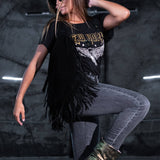 Sac à franges Tulsa noir