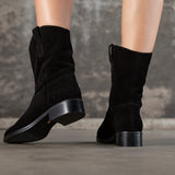 Bottes Lucky en cuir noir