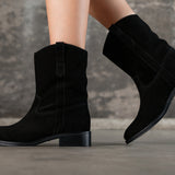 Bottes Lucky en cuir noir