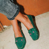 Mocassins Janyne vert forêt