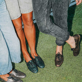 Mocassins Balboa cuir zébré mordoré