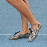 Mocassins Balboa cuir zébré mordoré