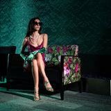 Sandales Soho vert métallisé