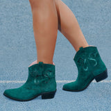 Santiags Dallas cuir vert