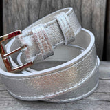 Ceinture Manon cuir argenté