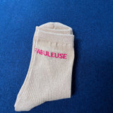 Chaussettes à paillettes "Fabuleuse"