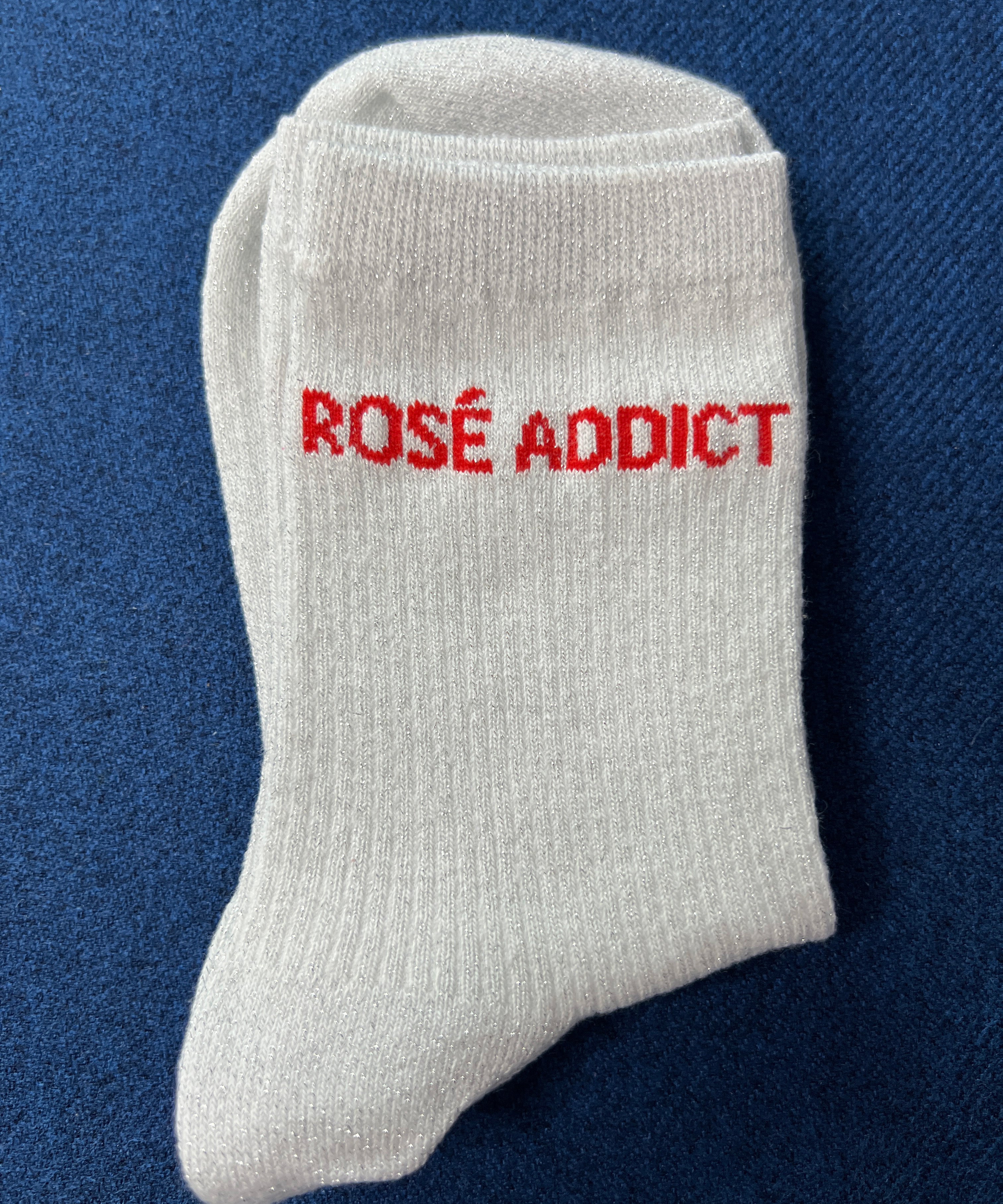 Chaussettes à paillettes "Rosé Addict"