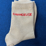 Chaussettes à paillettes "Chanceuse"